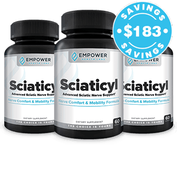 Sciaticyl supplement bottle and capsules